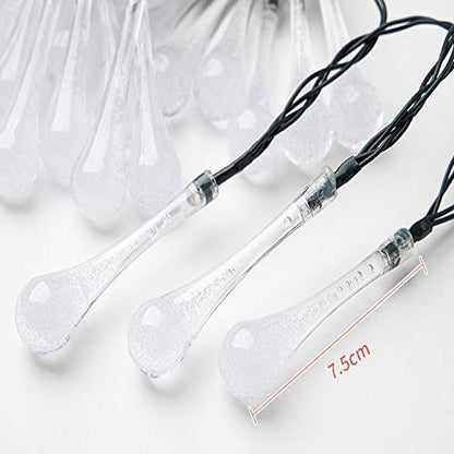 LED Water Drop Rain Droplets Decorative Fairy String Lights